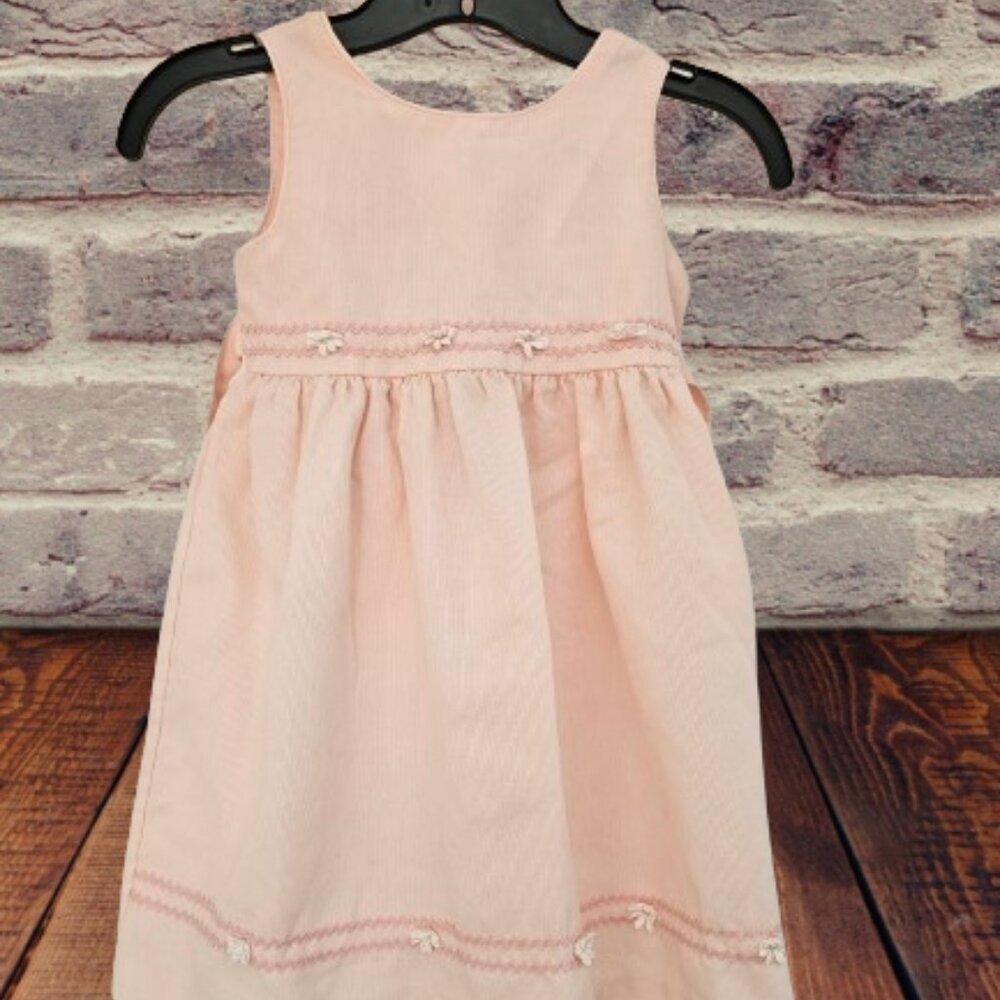 LA PRINCESS VINTAGE 1990'S GIRL PINK SLEEVELESS SUMMER DRESS - SIZE 5